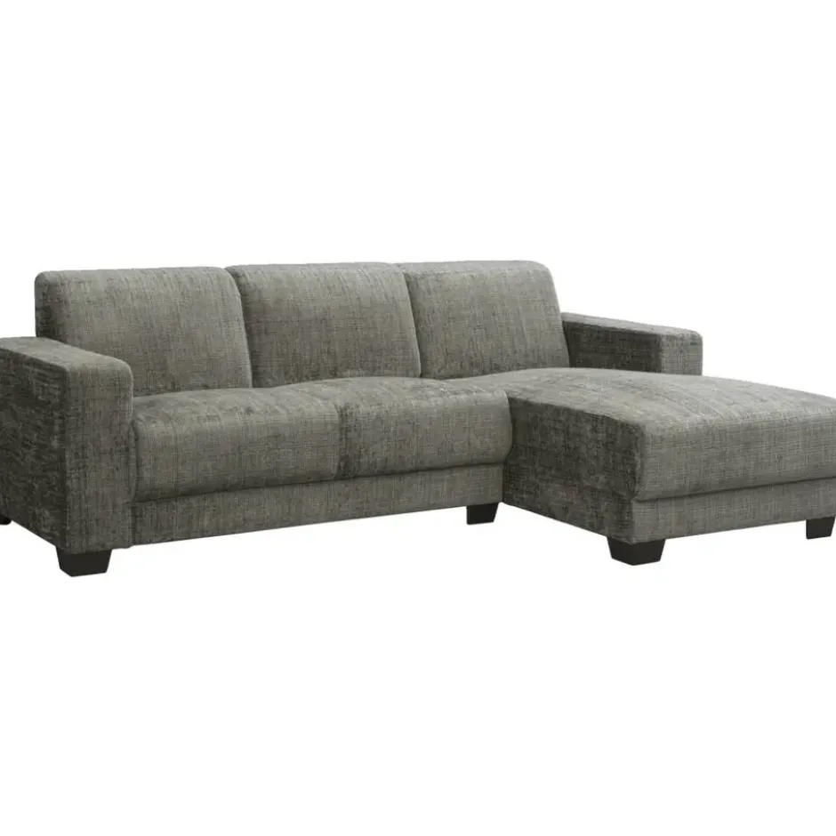 Bank Aberdeen met chaise longue rechts - Cremona - grijs