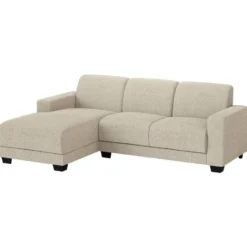 Bank Aberdeen met chaise longue links - Kansas - crème