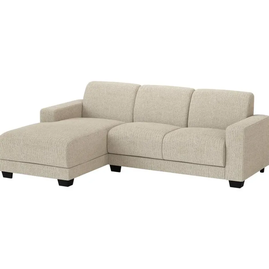 Bank Aberdeen met chaise longue links - Kansas - crème