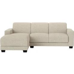 Bank Aberdeen met chaise longue links - Kansas - crème