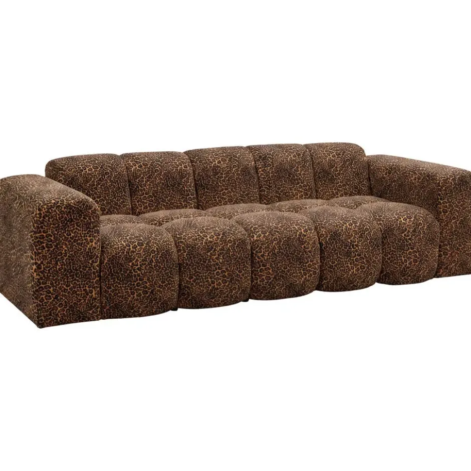 Bank Beau 3-zits - panter - bruin