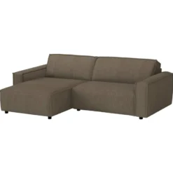Bank Brooklyn met chaise longue links - Soop - taupe