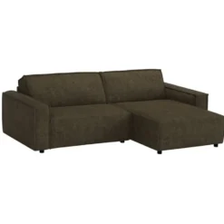 Bank Brooklyn met chaise longue rechts - Cyclamen - taupe