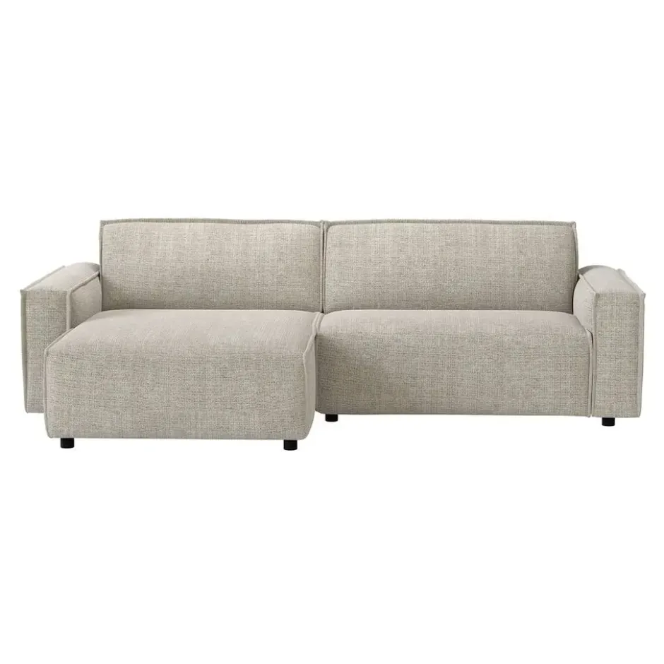 Bank Brooklyn met chaise longue links - Cyclamen - beige