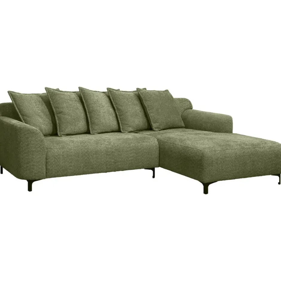 Bank Elsa met chaise longue rechts - stof Anthology - groen