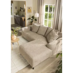Bank Elsa met chaise longue rechts - taupe