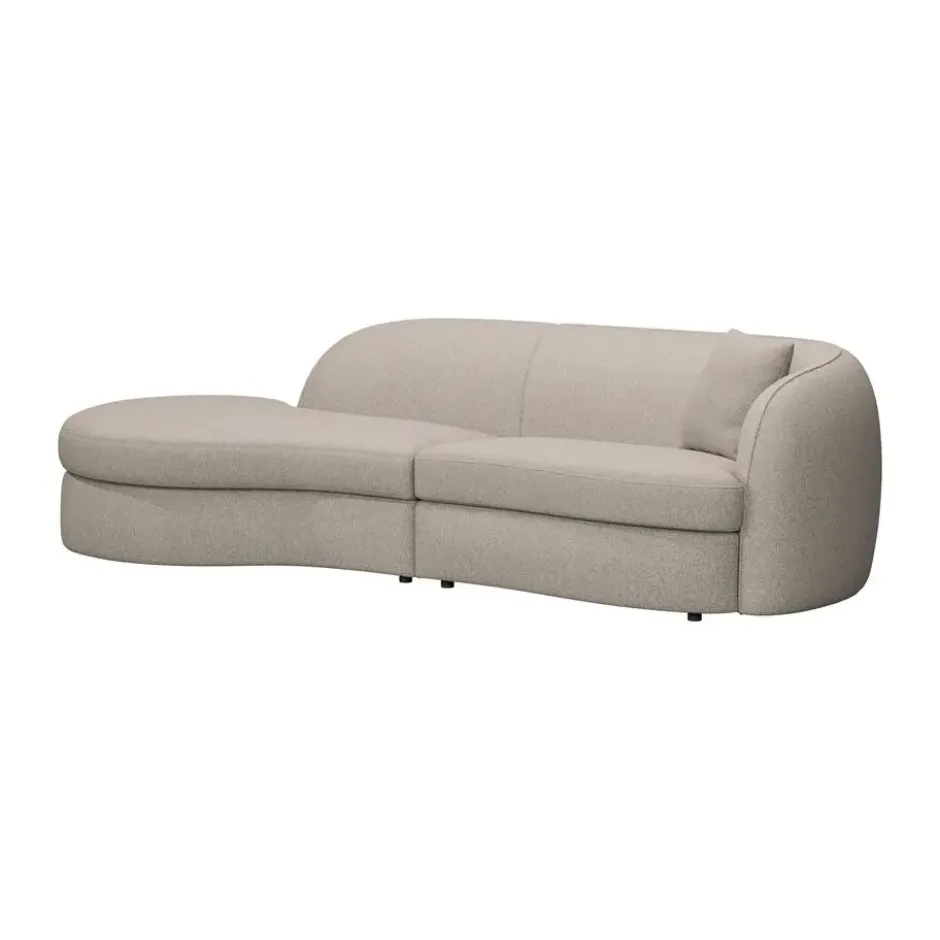 Bank Enzio 3-zits - lounge links - greige