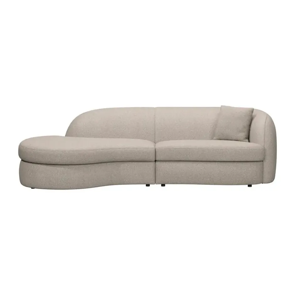 Bank Enzio 3-zits - lounge links - greige