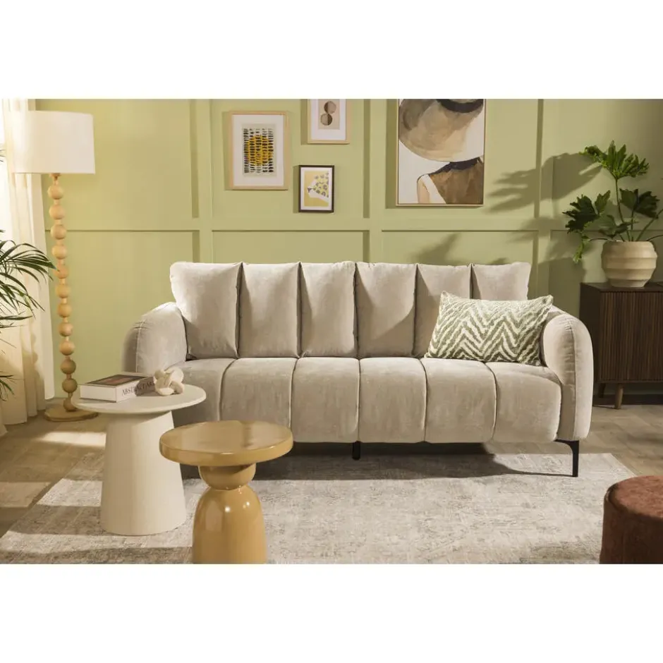Bank Esmee 3-zits - stof Maloy - beige