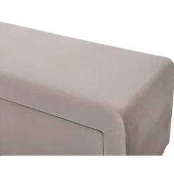 Bankje CAPINO - 130 cmx42 cmx46 cm - Taupe Fluweel Stof