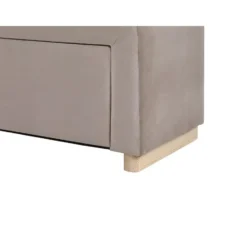 Bankje CAPINO - 130 cmx42 cmx46 cm - Taupe Fluweel Stof