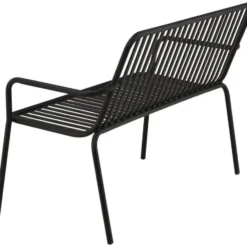 Bankje Zwart Metaal - 130x64x85cm - Peking