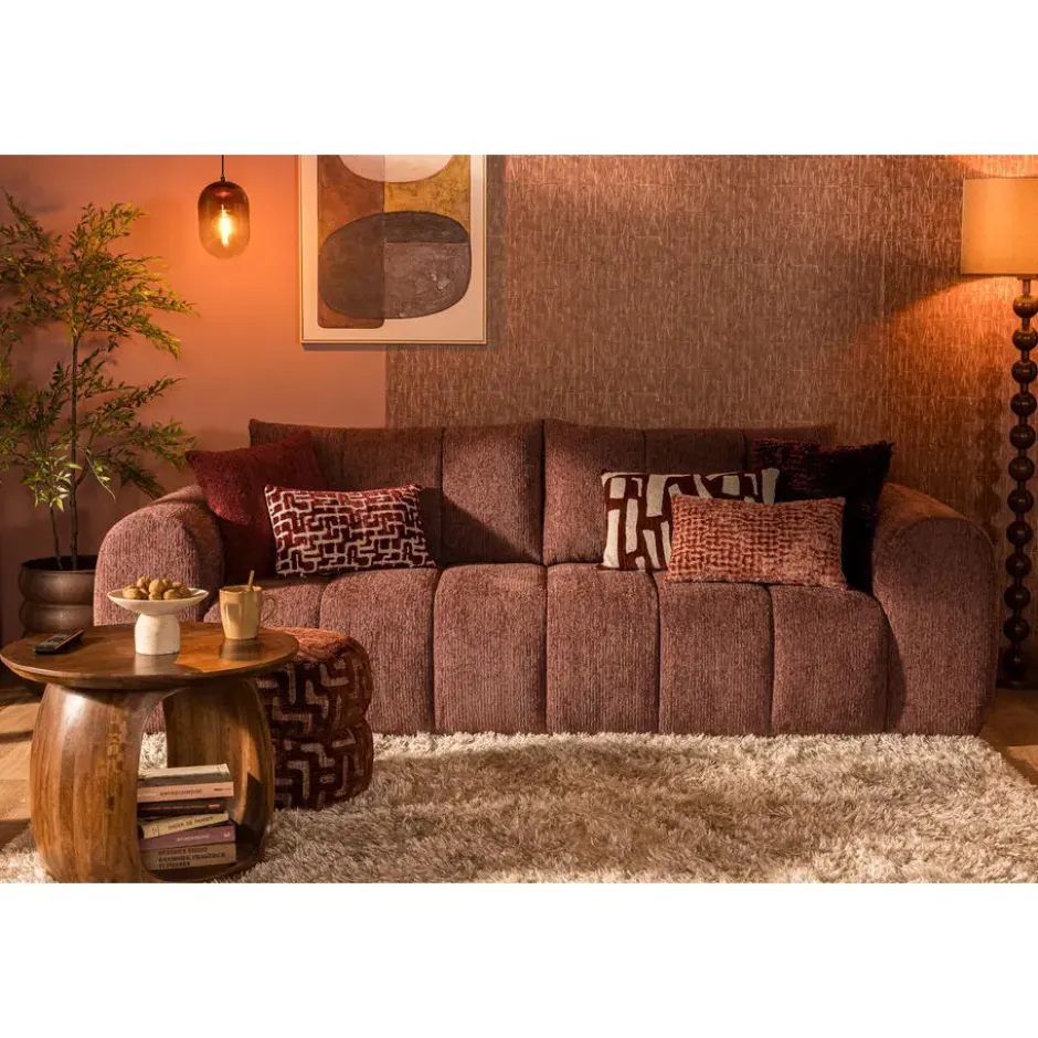 Bank Juliette 3-zits - stof Alorra - mauve