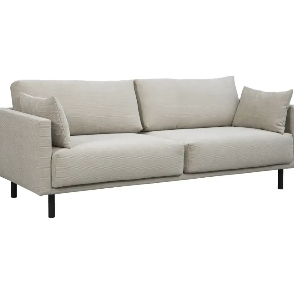 Bank Siem 3-zits - ribstof Fjord - beige