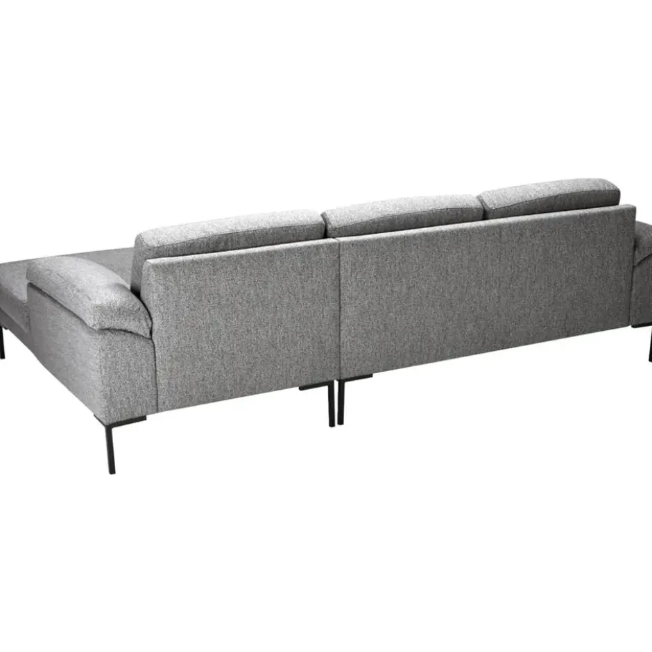 Bank Tom met chaise longue rechts - Monza - grijs