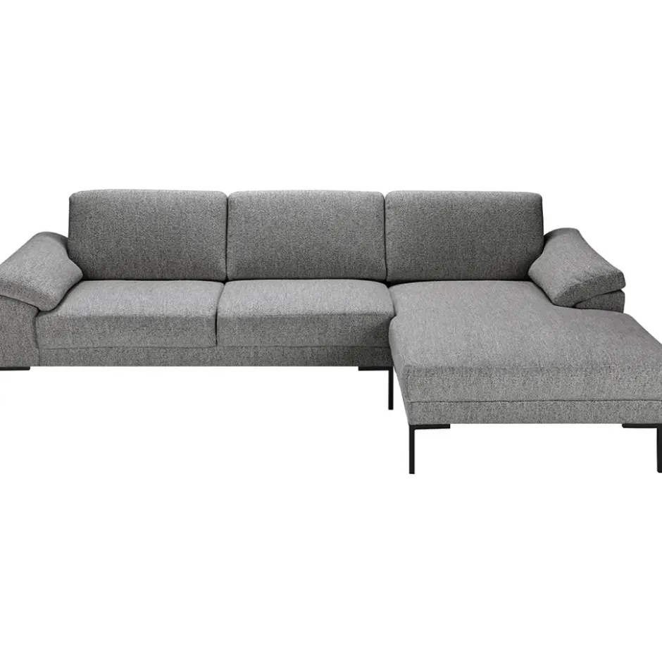 Bank Tom met chaise longue rechts - Monza - grijs