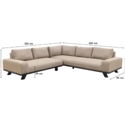 Barcelona hoekbank sunbrella loungeset - Taupe