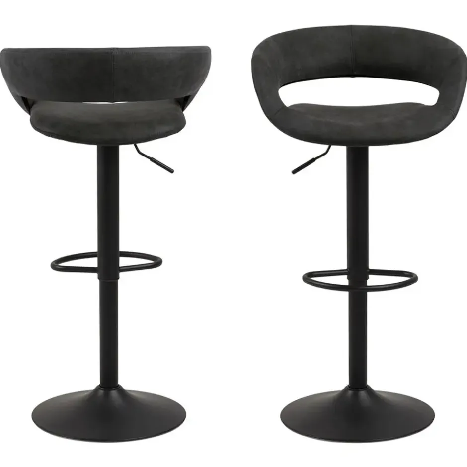 Barkruk Faber - antraciet (2 stuks)
