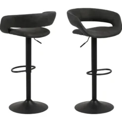 Barkruk Faber - antraciet (2 stuks)