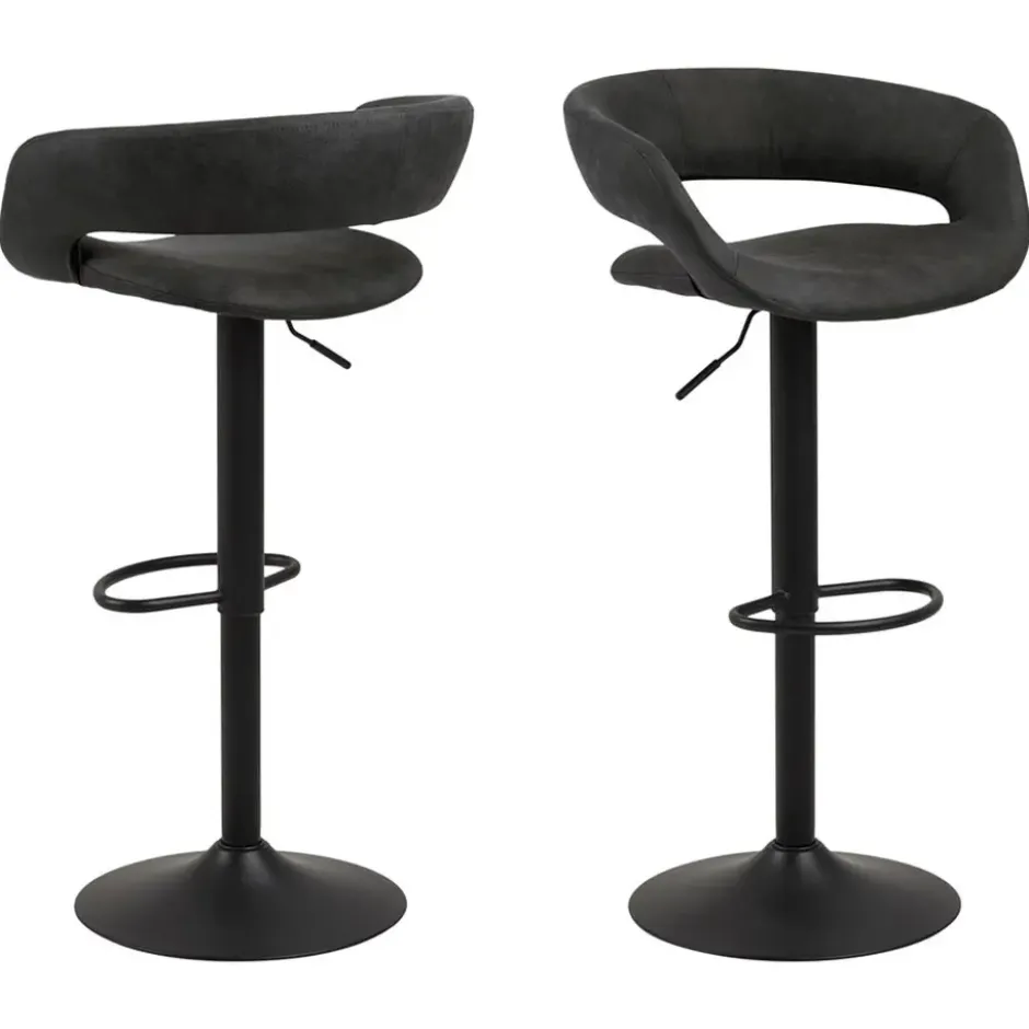 Barkruk Faber - antraciet (2 stuks)
