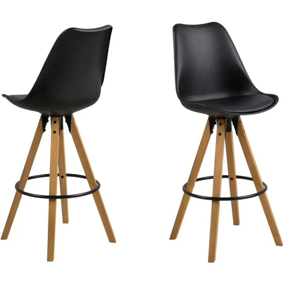 Barkruk Verdal - zwart (2 stuks)
