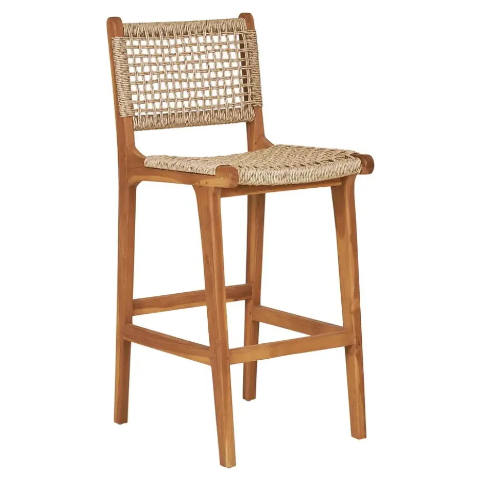 Barstoel Naturel Teak - 55x45x95cm - Derby
