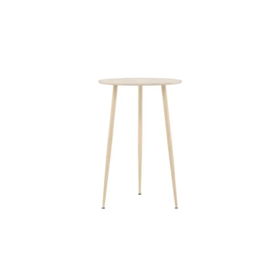 Bartafel Beige Hout - 70x70x105cm - Plaza