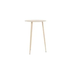 Bartafel Beige Hout - 70x70x105cm - Plaza