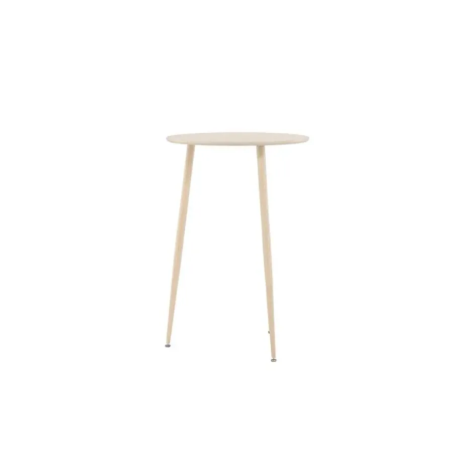 Bartafel Beige Hout - 70x70x105cm - Plaza