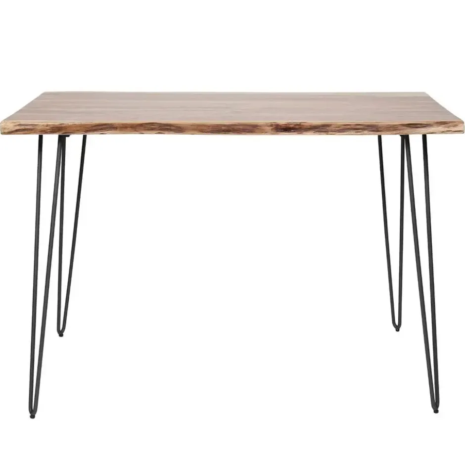 Bartafel Hout 130cm - Boomstamtafel - Metalen Frame