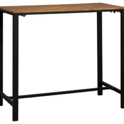 Bartafel Luuk - zwart/naturel - 120x60x105 cm