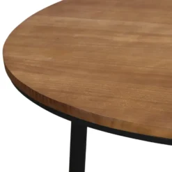 Bartafel Milo rond - zwart/naturel - 105xØ100 cm