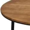 Bartafel Milo rond - zwart/naturel - 92xØ100cm