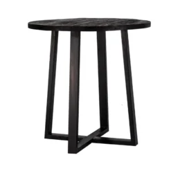 Bartafel Rond 110cm - Zwart - Mangohout - Bartafel Lowie