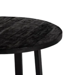 Bartafel Rond 110cm - Zwart - Mangohout - Bartafel Lowie