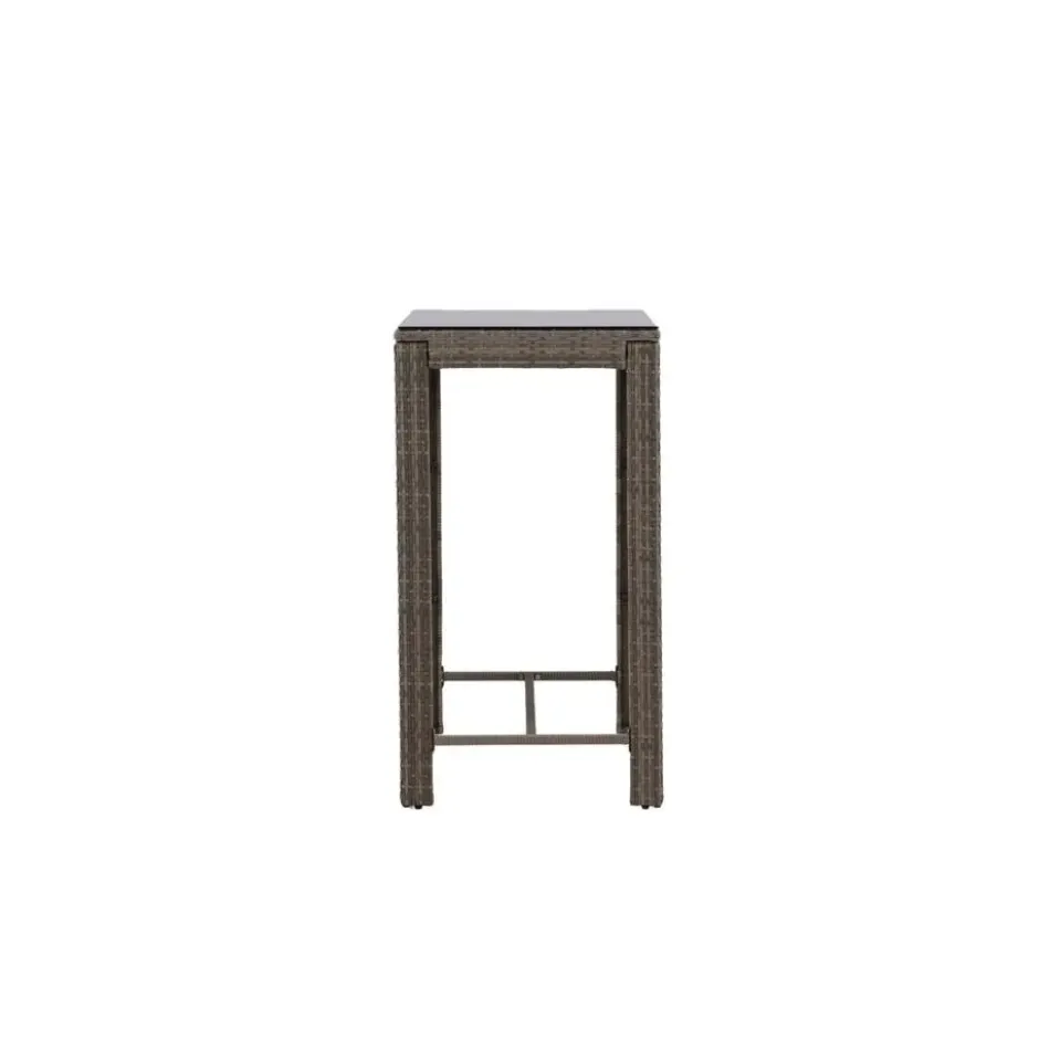 Bartafel Wicker - Grijs Glas - 100x60x110cm - Alo
