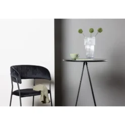 Bartafel Zwart Hout - 60x60x105cm - Bistro