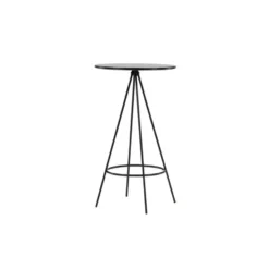 Bartafel Zwart Hout - 60x60x105cm - Bistro