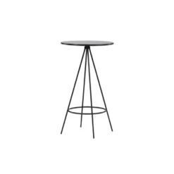 Bartafel Zwart Hout - 60x60x105cm - Bistro