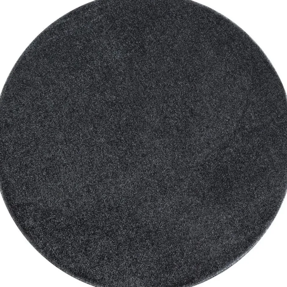 Basics Effen Rond Vloerkleed Grijs Laagpolig - 160 CM Ø