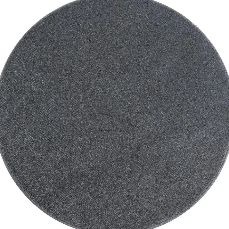 Basics Effen Rond Vloerkleed Lichtgrijs Laagpolig - 160 CM Ø