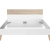 Bed Aalborg - wit/eiken - 160x200 cm