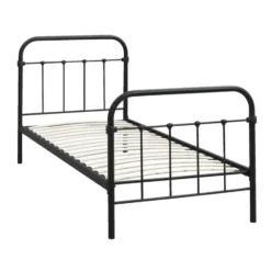 Bed Anne - mat antraciet - 90x200 cm