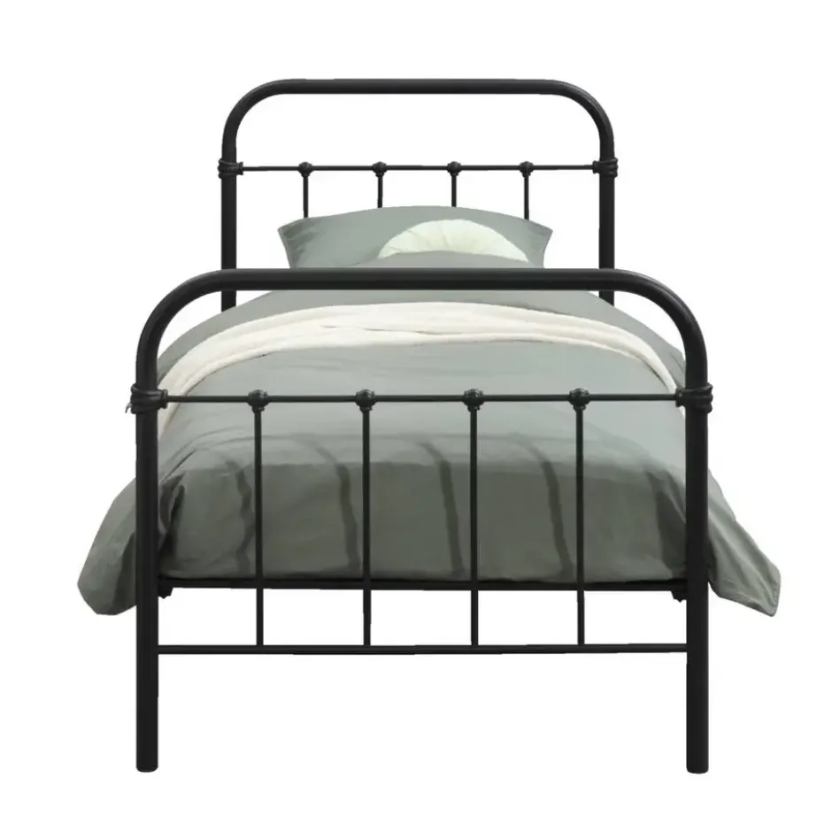 Bed Anne - mat antraciet - 90x200 cm