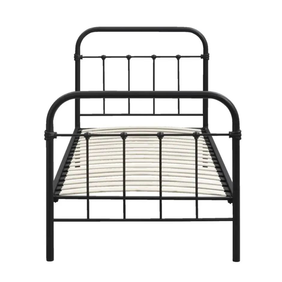 Bed Anne - mat antraciet - 90x200 cm