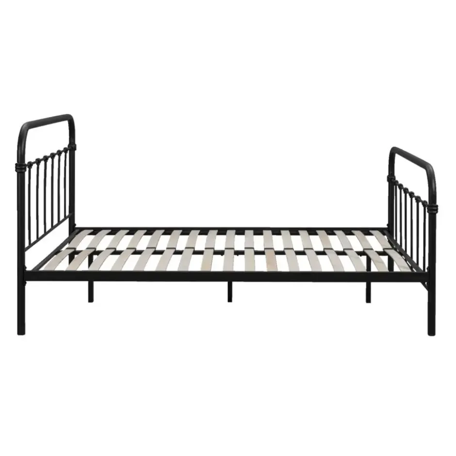 Bed Anne - mat antraciet - 140x200 cm