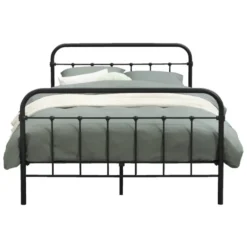 Bed Anne - mat antraciet - 140x200 cm