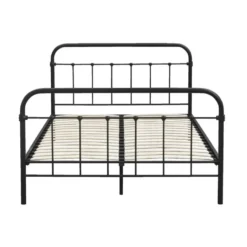 Bed Anne - mat antraciet - 140x200 cm