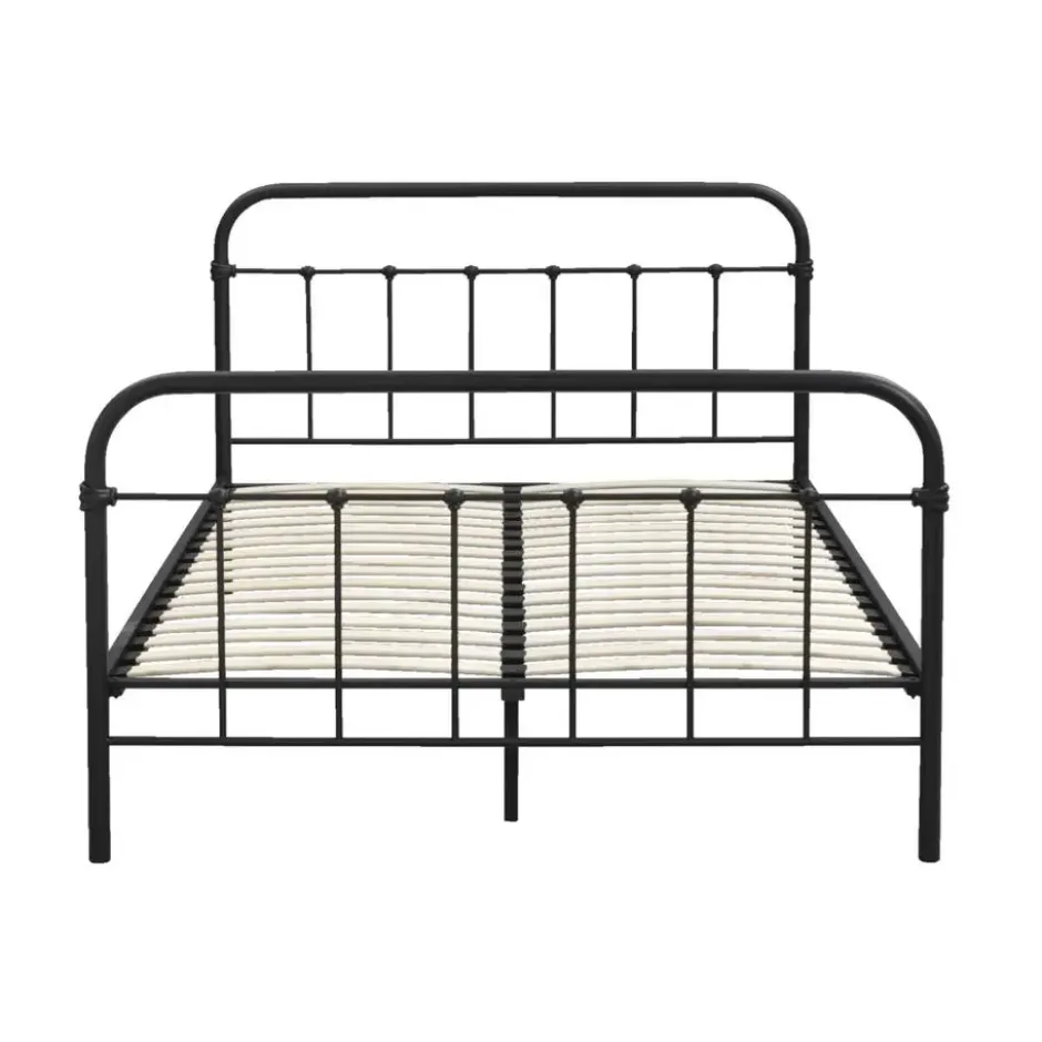 Bed Anne - mat antraciet - 140x200 cm