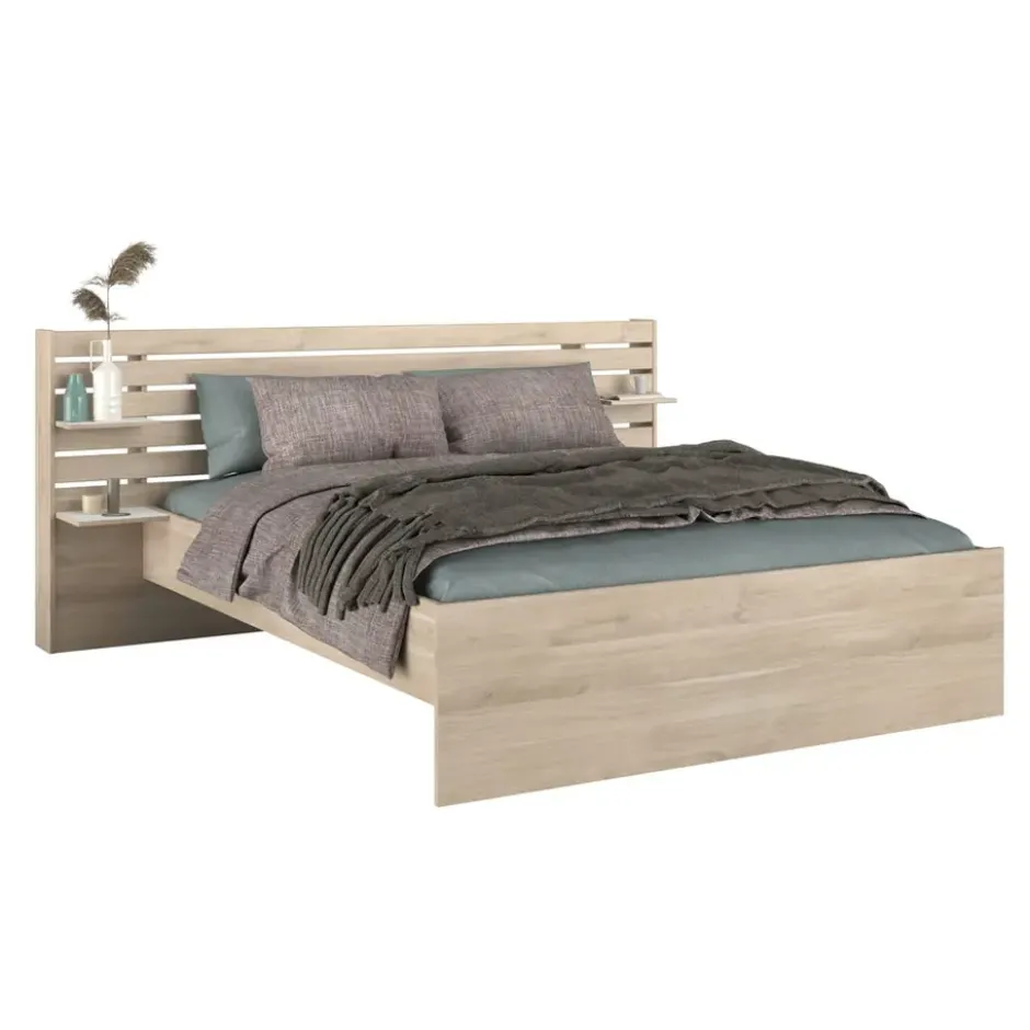 Bed Evi - eikenkleur - 160x200 cm